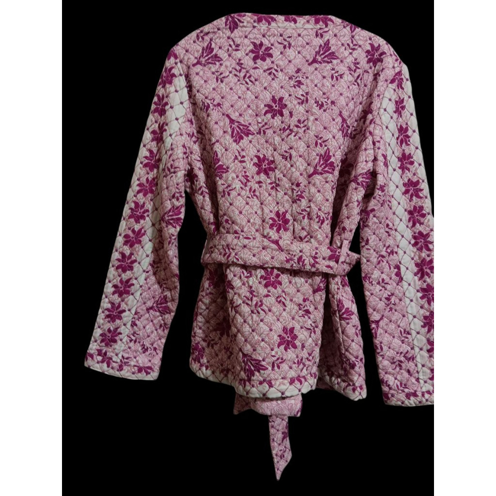 River Island Quilted Floral Jacket with pockets, Tie Waist & Matching Shorts - Picture 9 of 15